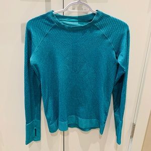 lululemon run long sleeve | teal / turquoise
